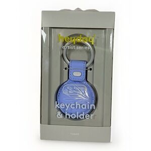 Heyday Artist Series keychain Holds Apple AirTag‎ Snap Clip Purple Lilac Luggage